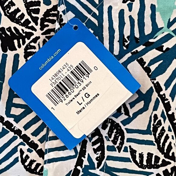 NWT Columbia Men’s PFG Trollers Best™ Short Sleeve Shirt 100% Cotton in Size L - Picture 3 of 7